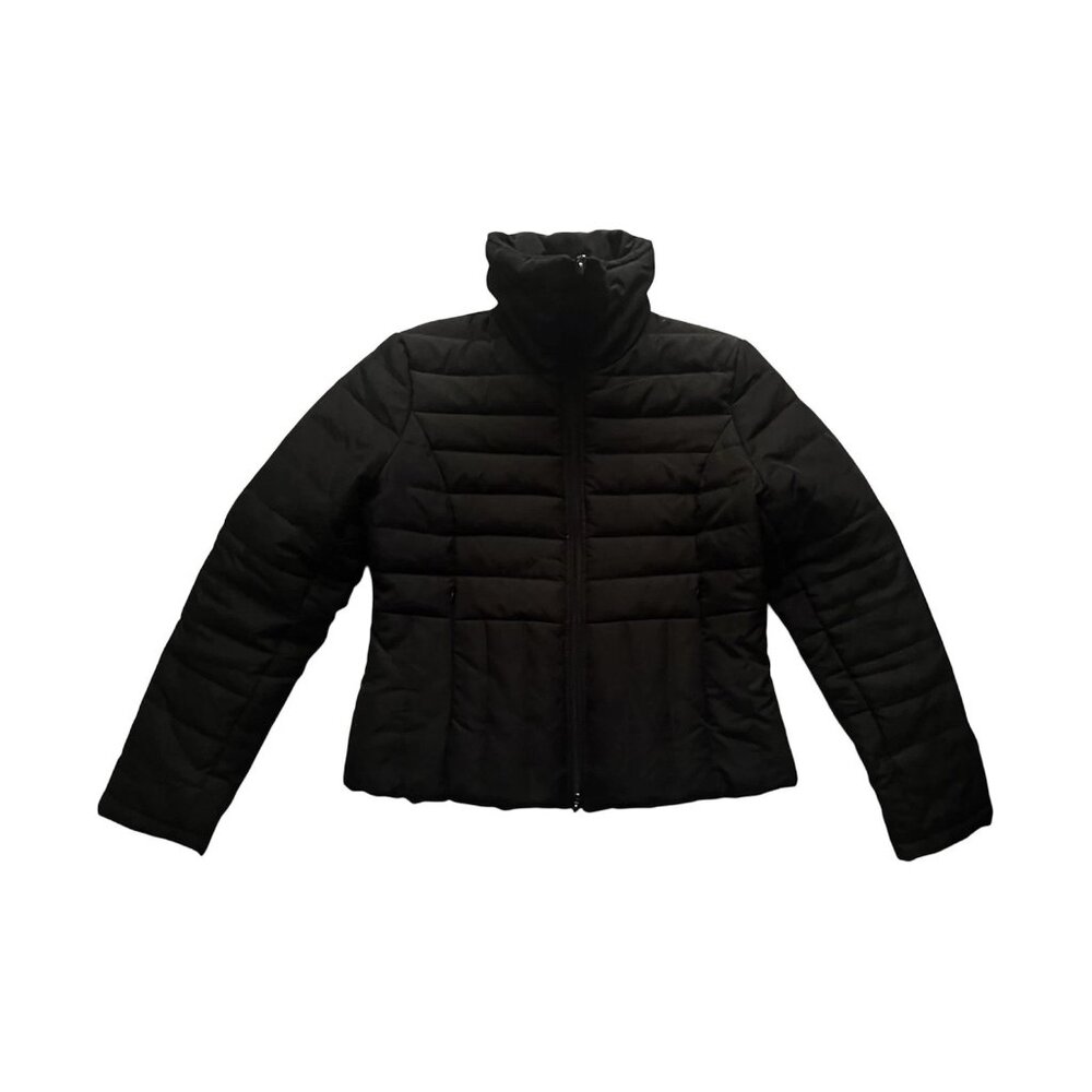 Kenneth Cole Reaction Size Medium Puffer Jacket Quilted Full Zip Black Used